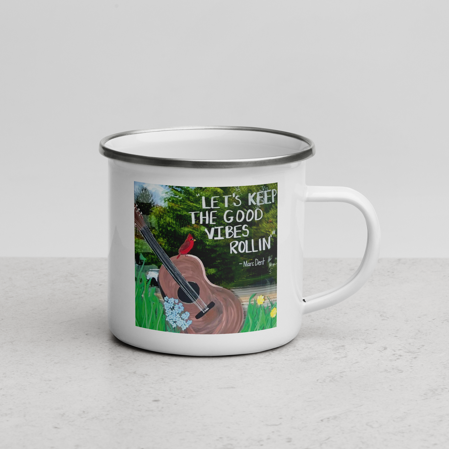 12 oz Enamel Good Vibes Mug