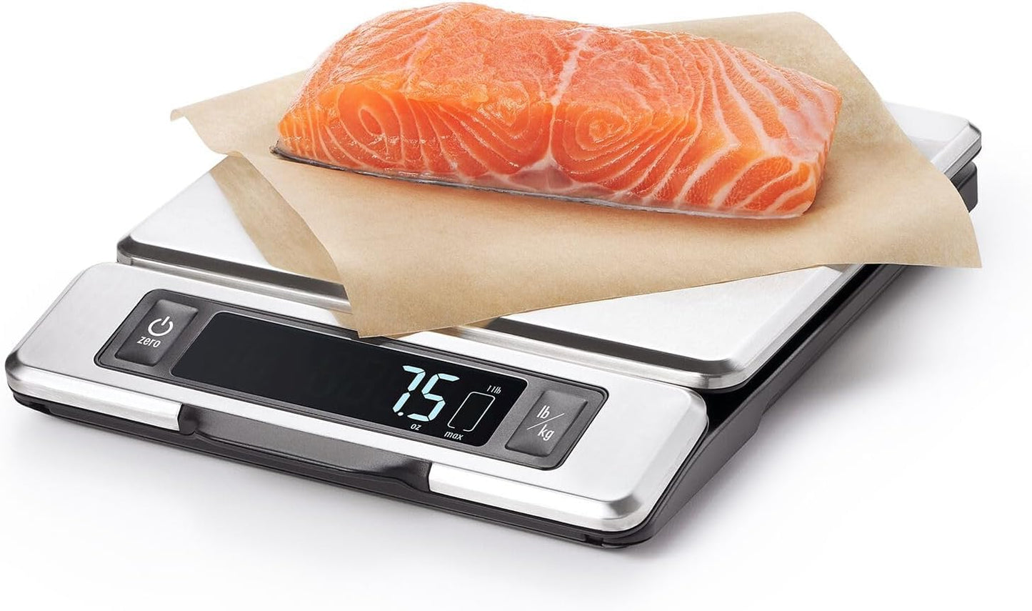 OXO Good Grips Stainless Steel Food Scale with Pull-Out Display, 11-Pound NEWER VERSION AVAILABLE