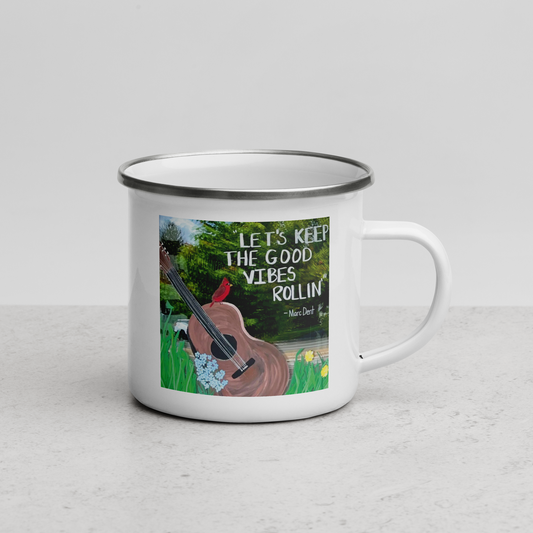 12 oz Enamel Good Vibes Mug